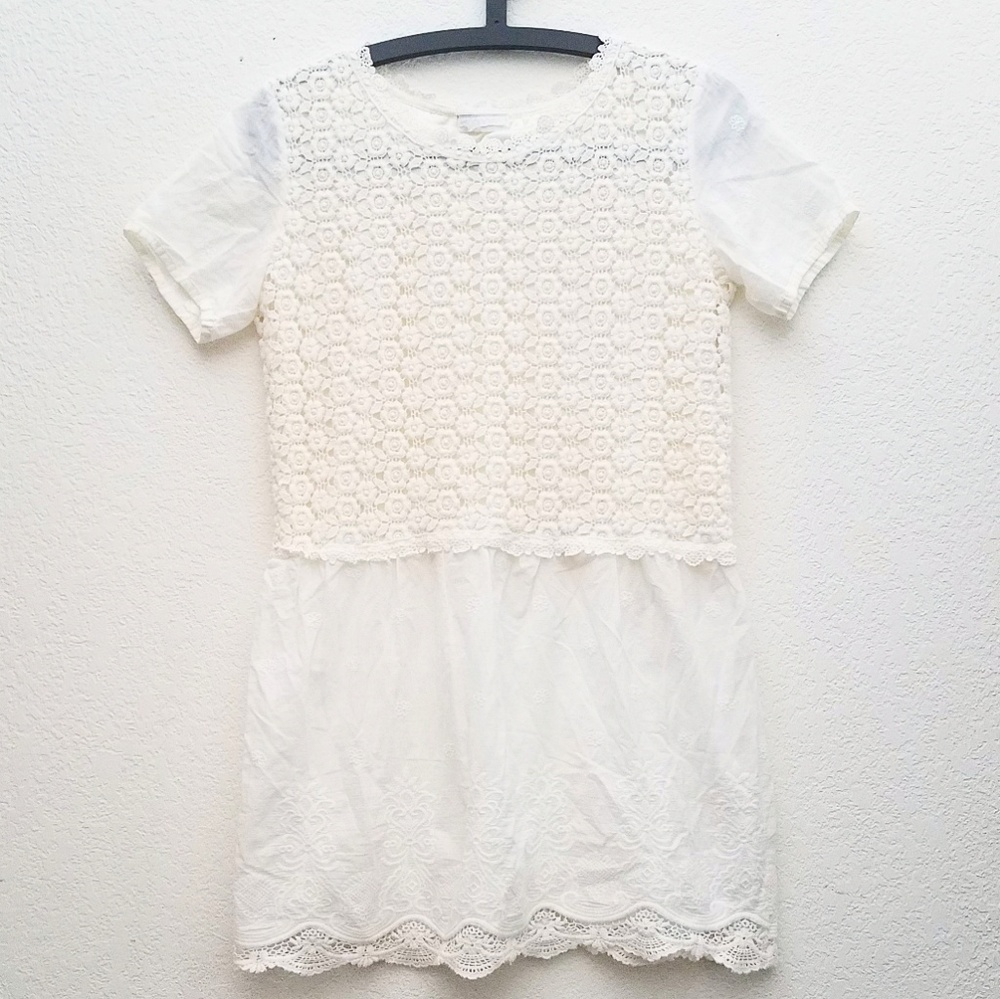 Cream Colored Embroidered Dress